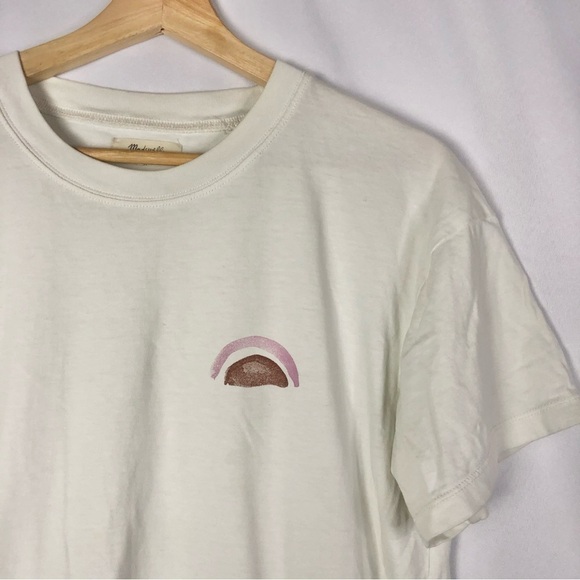 Madewell X Ohkii Studio White Easy Crop Short Sleeve Tee M - Picture 5 of 6